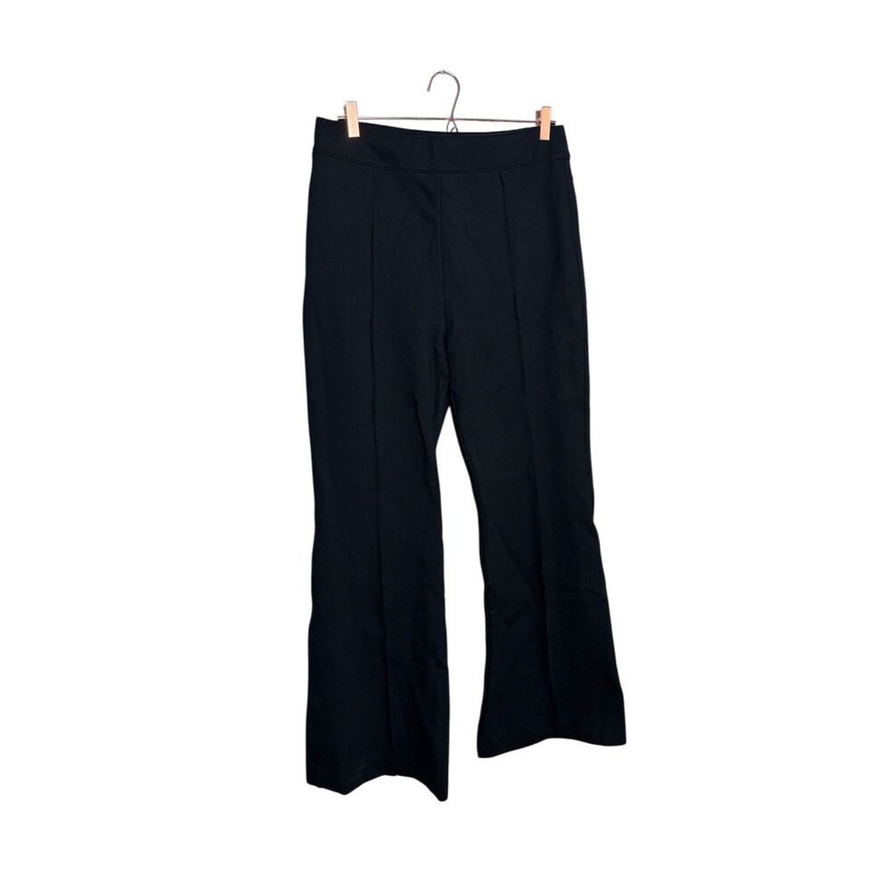 Spanx Womens Black Flare Leg Pull On Ponte Pants Size XL High Rise Workwear